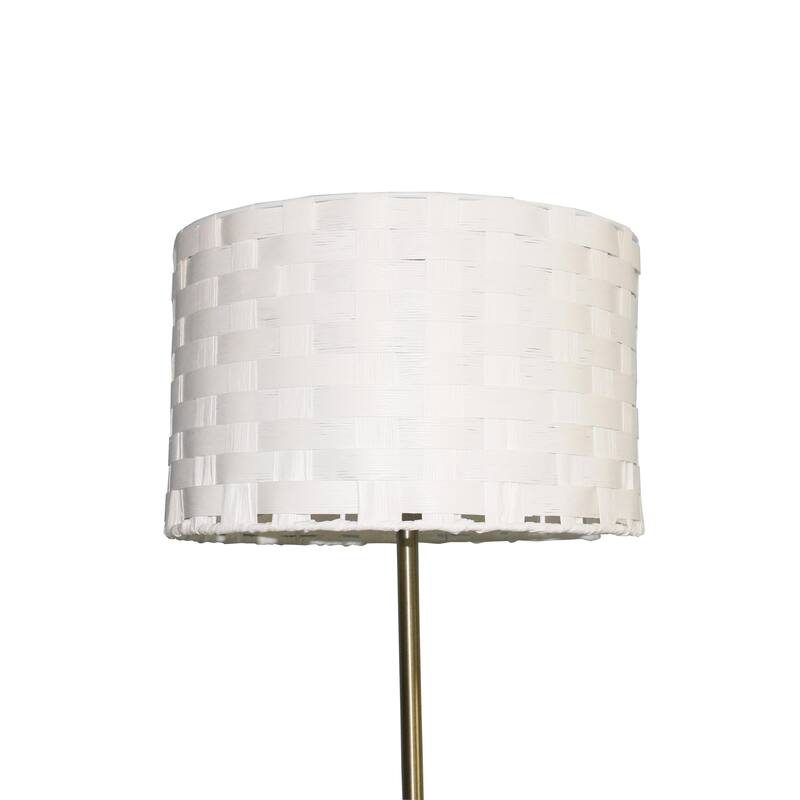 Minimalist Floor Lamp, Slim Standing Light with Neutral Shade for Living Room & Bedroom, Marble Base Floor Lamp - 110V