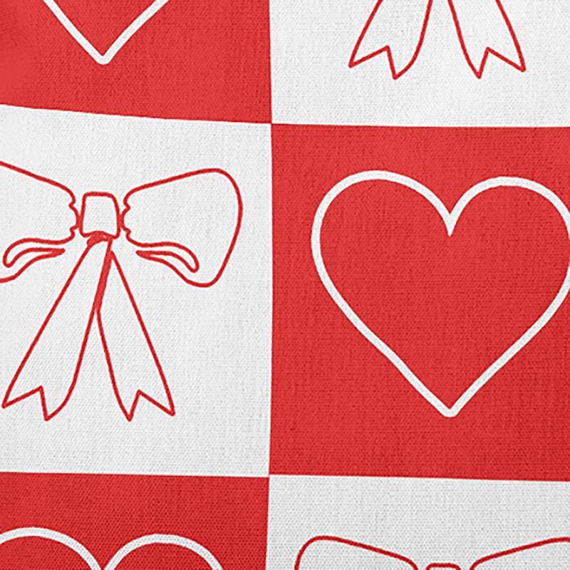 Sweet Bows and Hearts Accent Pillow