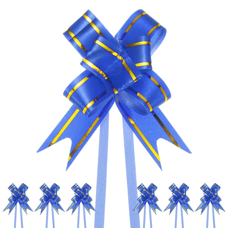 200pcs Ribbon Pull Bows Bows for Wedding Decorations - Sapphire - 2.56 Inch