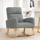 preview thumbnail 49 of 171, HOMYKA 28" Wide Rocking Chair for Nursery with Solid Wood Leg