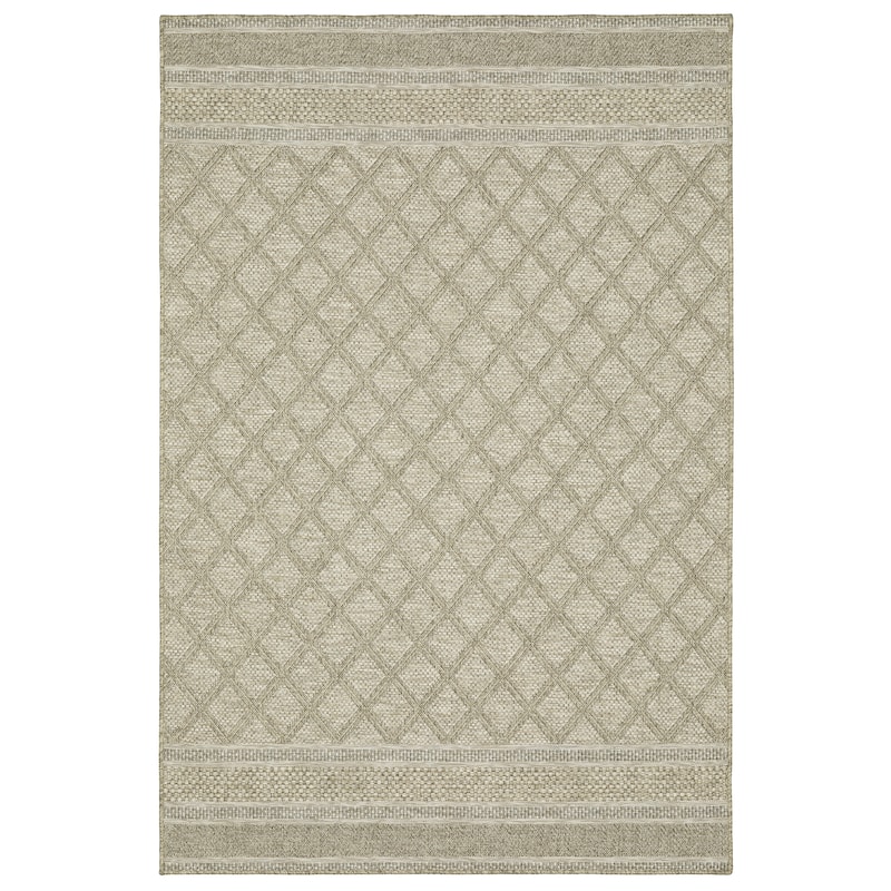Southampton Beige Black Geometric Lattice Casual Area Rug