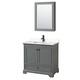 Option Dark Gray / Carrara Cultured Marble Top / Matte