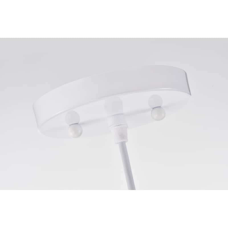 Chase White 1-Light Dome Pendant Light