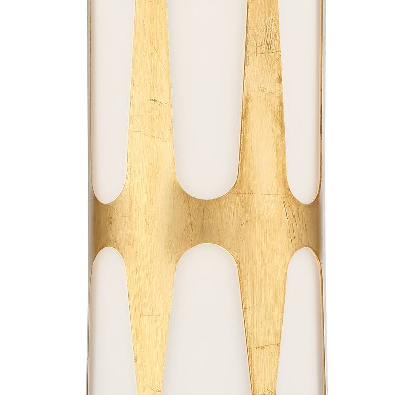 Royston 2 Light Antique Gold Wall Mount - 6.75'' W x 17.75'' H x 3.375'' D