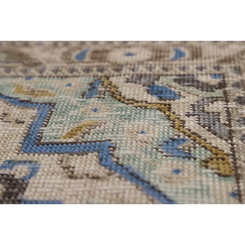 Traditional Medallion Tabriz Persian Area Rug Hand-Knotted Wool Carpet - 6'5"x 9'5"