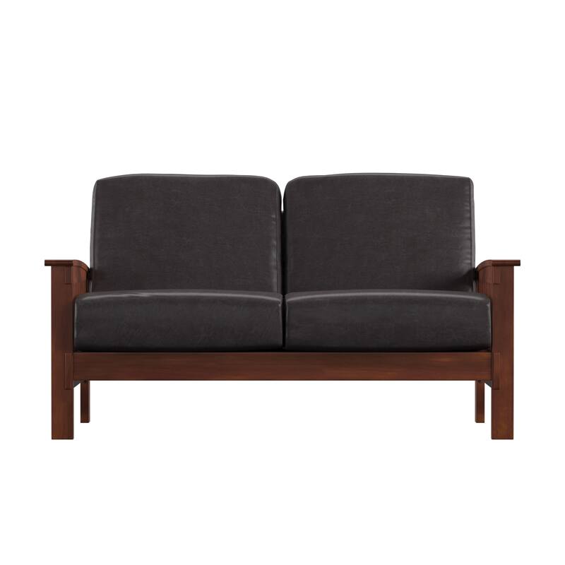 Hills Mission-Style Oak Loveseat by iNSPIRE Q Classic