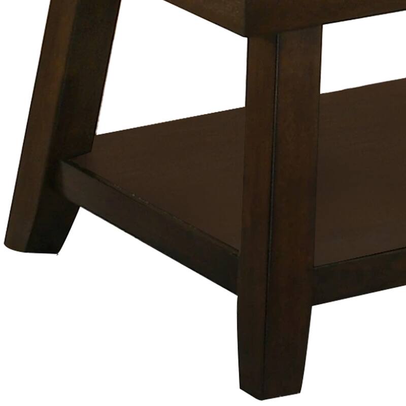 Wooden Coffee Table with One Open Shelf, Brown