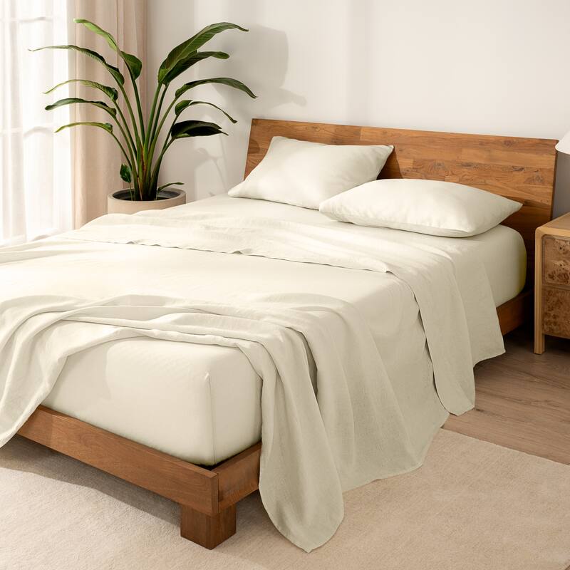 Bare Home Linen Sheet Set - Ultra-Soft Luxury