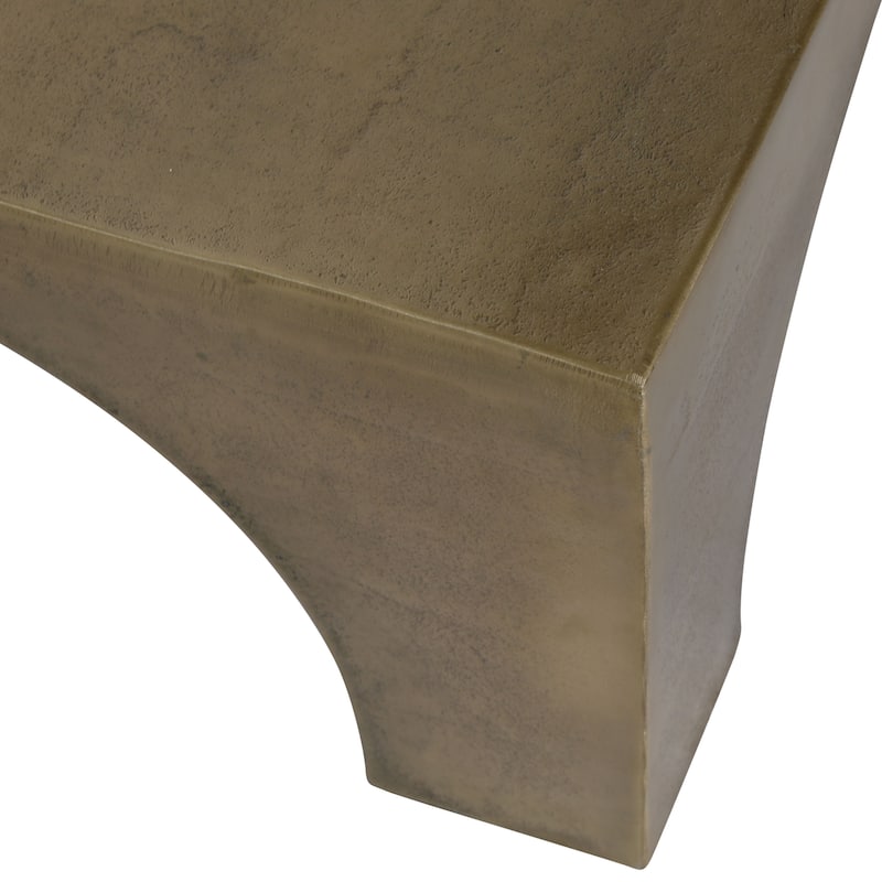 Meridian Aluminum Coffee Table, Brass