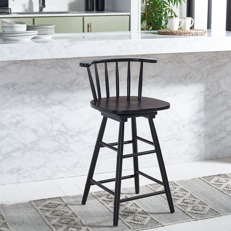 SAFAVIEH Gunnlaug Swivel 25-inch Counter Stool - 21 In. W x 17 In. D x 36 In. H - 21Wx17Dx36H