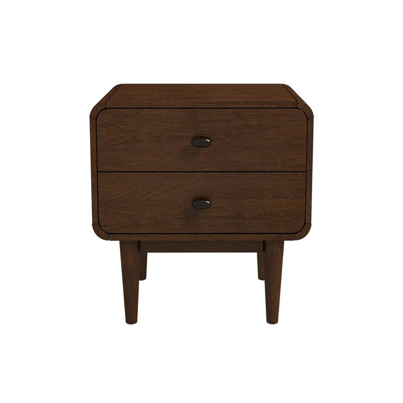 GDFStudio - Alexa Modern Mid-Century Nightstand with Solid Wood Frame & Tapered Legs