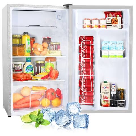 3.2 Cu.ft Compact refrigerator,Mini Fridge with Reversible Door, 5 Settings Temperature Adjustable