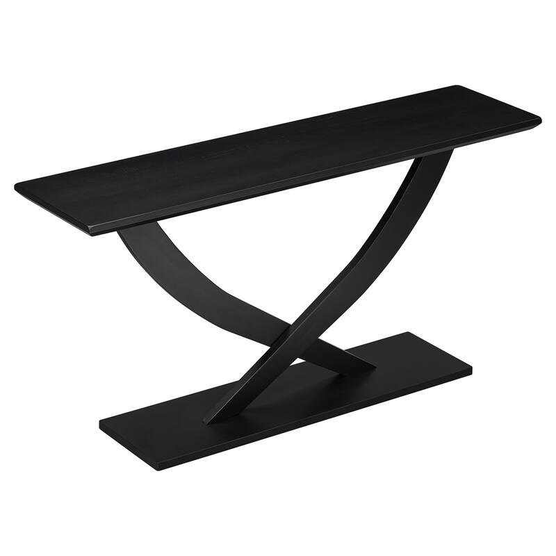 Modern Rustic Console Table with Cross-Leg Design