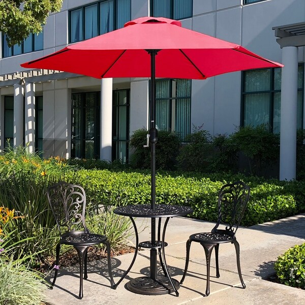 7.5' Outdoor Patio Umbrella, Market Umbrella with Tilt and Crank lift ...
