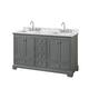 Option Dark Gray / White Carrara Marble Top / Polished