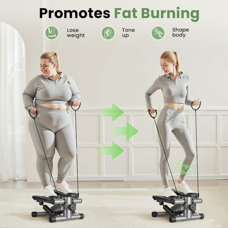 Home stepper machine, twist the stepper and resistance band