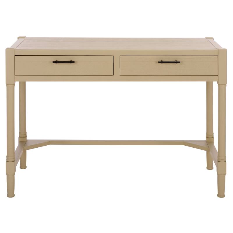 SAFAVIEH Zennure White Washed Grey Writing Desk - Sand