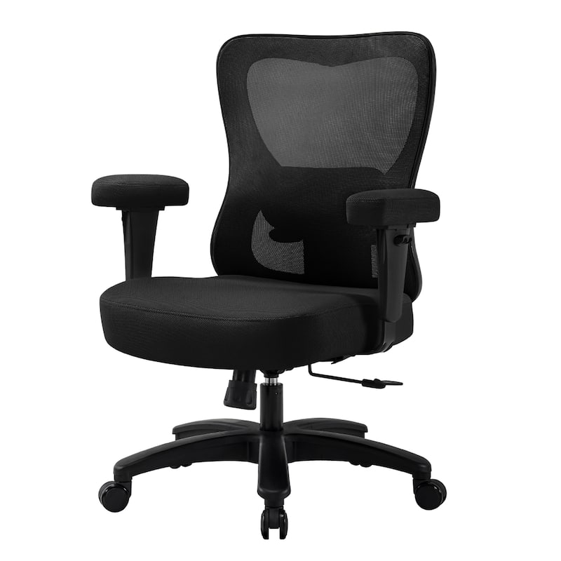 Big Office Chair,Large Ergonomic Executive Chair,Computer Desk Task Chair with Wheels,Thick Seat Cushion Chair