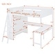 preview thumbnail 17 of 24, Full Size Wood Full Loft Bed Frame with Shelf and Ladder, High Fence, Space Saving, for Dormitory Bedroom Boys Girls Adults