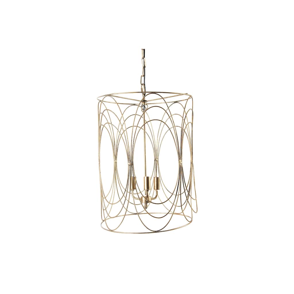 Art Deco Swirled Wire Ceiling Light