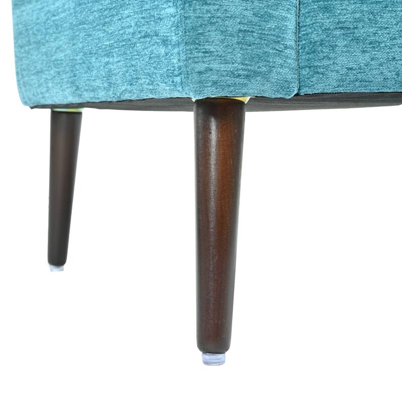 Modern Fabric Accent Chair with Wood Legs