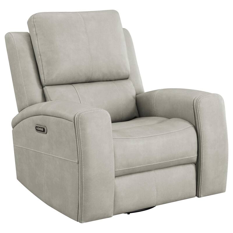 Brickston Triple Power Swivel Glider Recliner - Grey