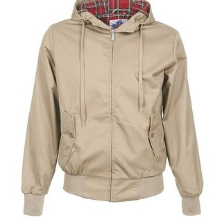 Download Shop Harrington Beige Mens Size XL Front-Zip Hooded Rib ...