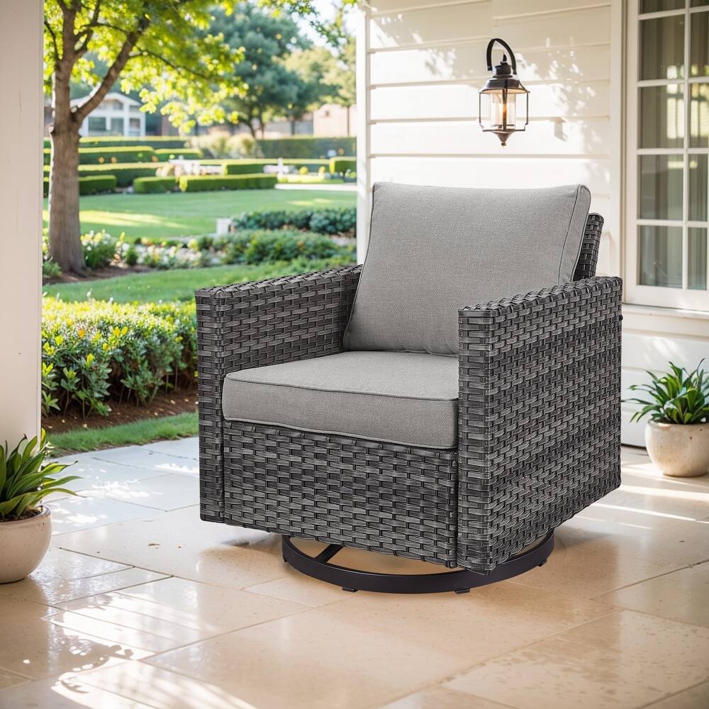 Patio 360° Swivel Glider Chairs - Grey