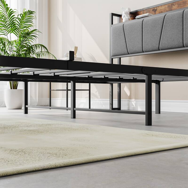 Storage Bed Headboard with Charging Station