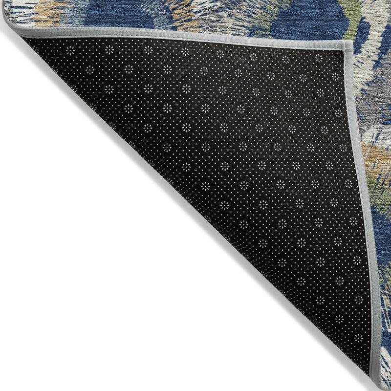 Machine Washable Indoor/ Outdoor Modern Spikey Chantille Rug