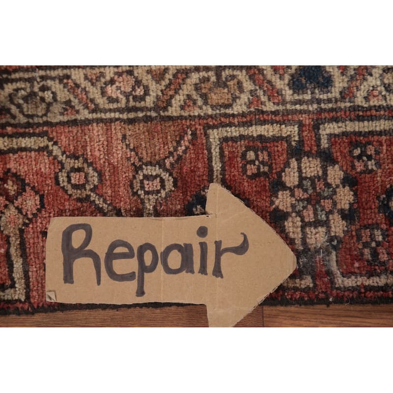Geometric Bakhtiari Persian Antique Area Rug Wool Carpet - 4'1"x 6'6"