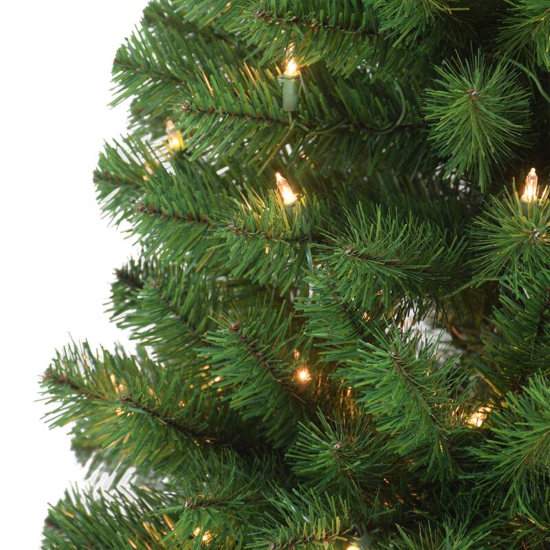 Puleo International Pre-Lit 6.5' Pencil Northern Fir Artificial Christmas Tree