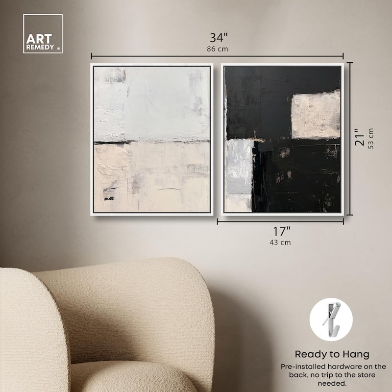 Shattered Symmetry I Canvas Set of 2 by Art Remedy