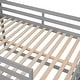preview thumbnail 26 of 48, Floor Bunk Bed with Movable Storage Cabinet, Include 4 Storage Drawers and 3 Shelves, Solid Wood Bunkbeds Frame for Kids Teens