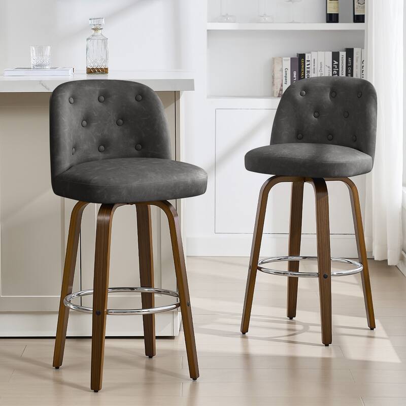 26"/29" Swivel Bar Stools/ Counter Stool with Bentwood Legs