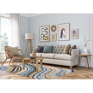 AGATE BLUE Area Rug By Marina Gutierrez - Bed Bath & Beyond - 33995222