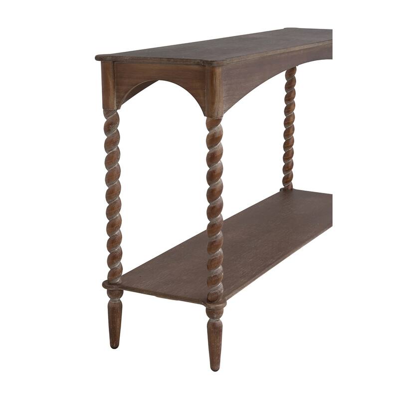 47x14x30" Rustic Brown Wood Console Table