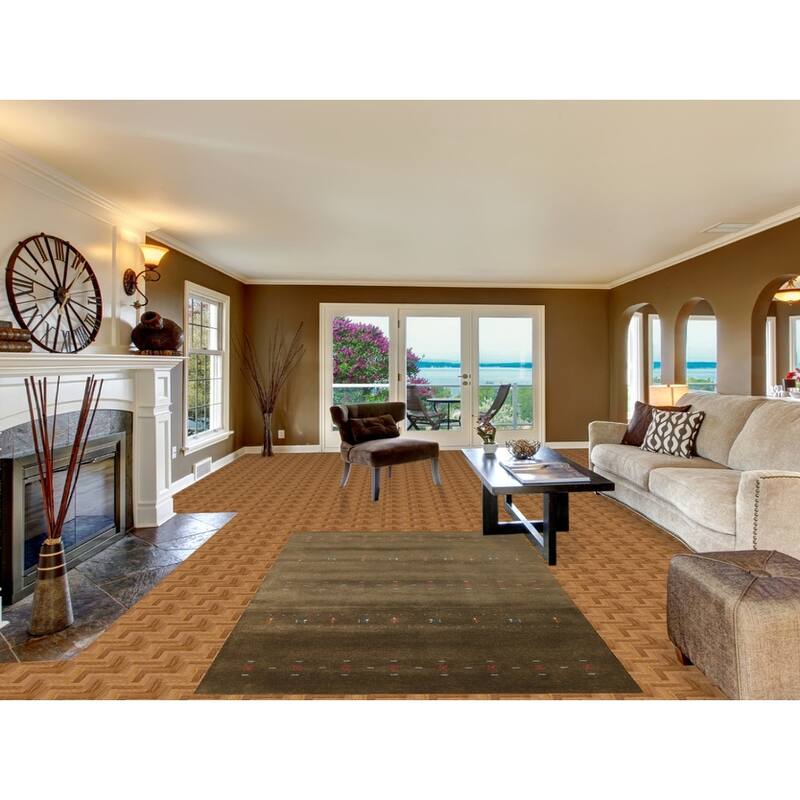 Tribal Gabbeh Oriental Area Rug Handmade Wool Carpet - 4'11" x 7'11"