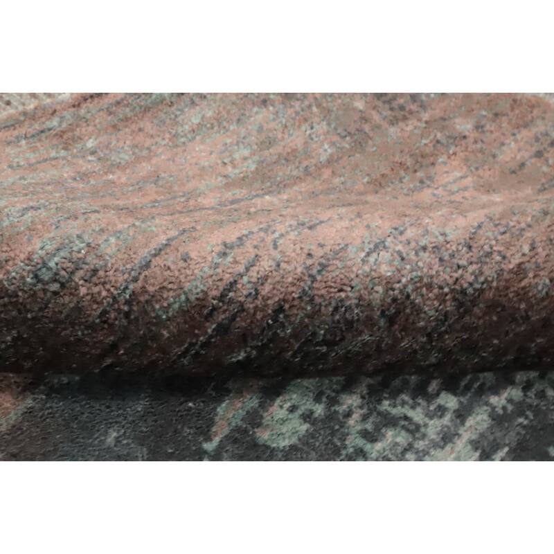 Hand Knotted Oriental Viscose Silk Carpet Modern Abstract Multi-Colored Abstract Area Rug - 7' 8'' X 5' 6''