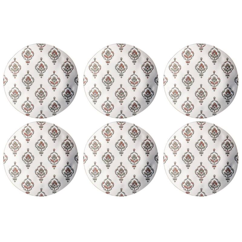Abode Homewares Kashmir NewWave Melamine Dinner Plate - 10.5" - Set of 6