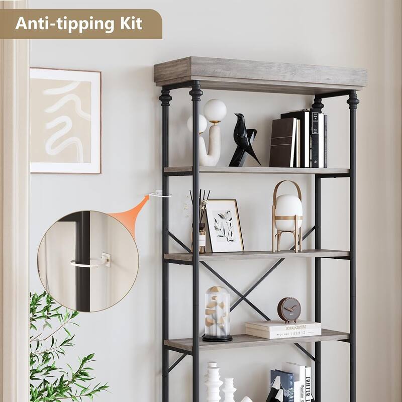 6 Tier Standing Storage Open Rack Bookshelf, Bookcase