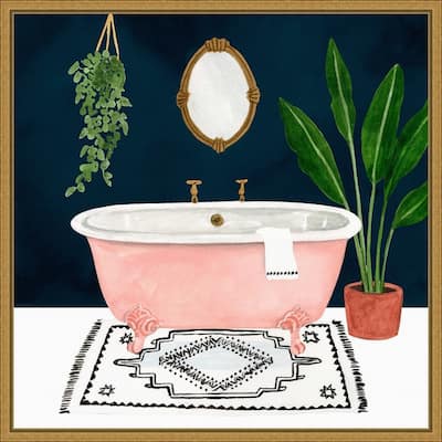 Boho Bath II by Victoria Borges Framed Canvas Art
