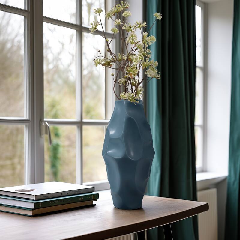 Ceramic Modern Arleta Decorative Vase - Teal