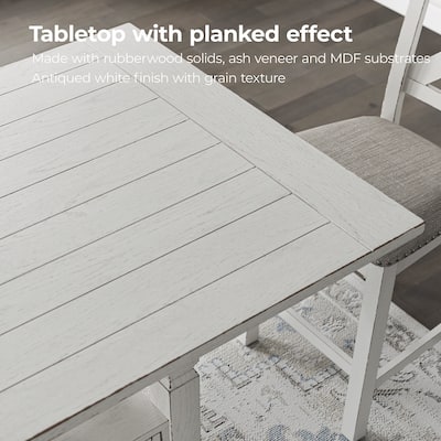 Signature Design by Ashley Robbinsdale White Counter Height Dining Table - 36"W x 72"D x 37"H