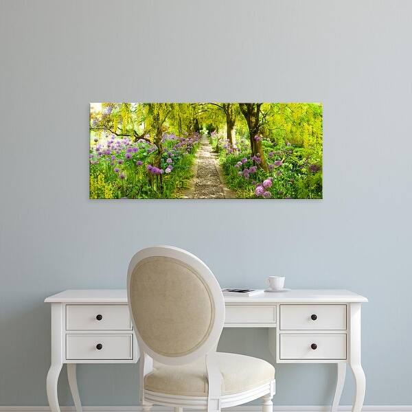 Easy Art Prints Panoramic Image 'Laburnum trees at Barnsley House