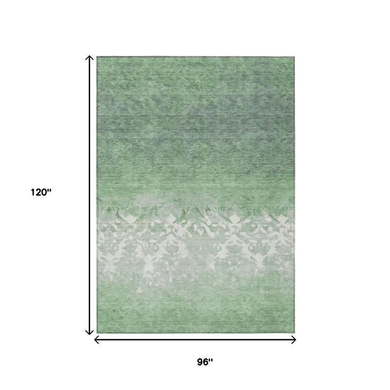 HomeRoots Damask Transitional Rectangle Outdoor Rug