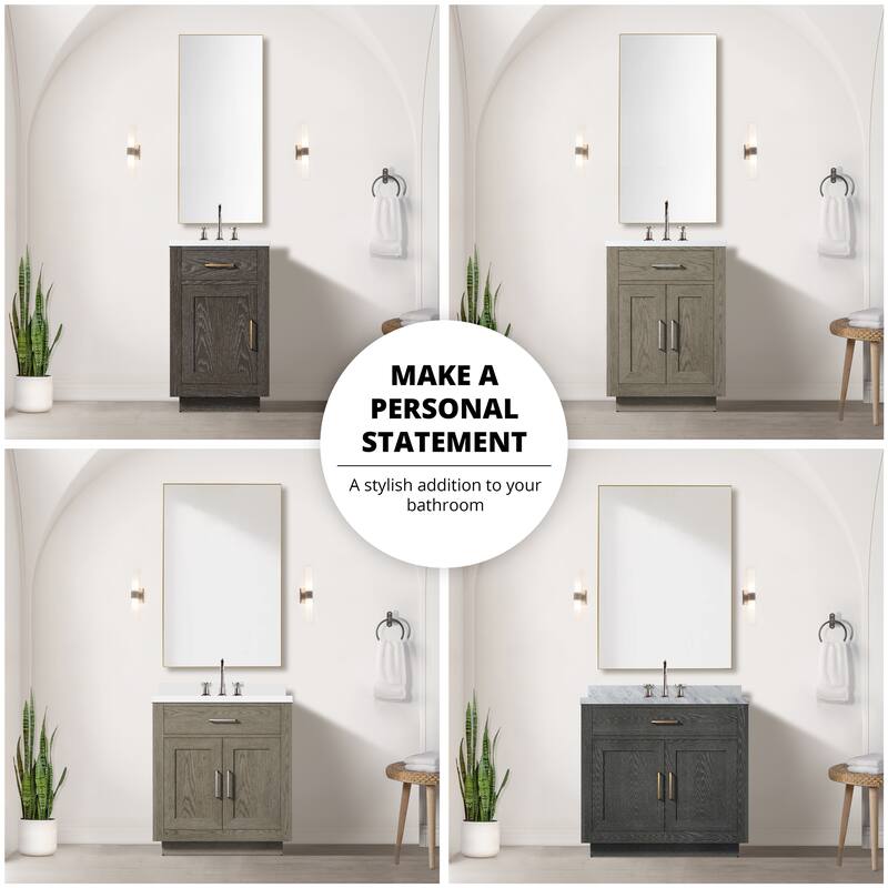 Abbey Bath Vanity with Quartz Top, Sink and Faucet