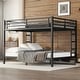 preview thumbnail 12 of 20, Queen Over Queen Bunk Bed, Noise Reduction Black