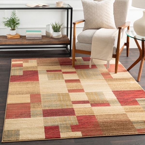 slide 2 of 7, Artistic Weavers Woven Colfax Geometric Patches Plush Area Rug