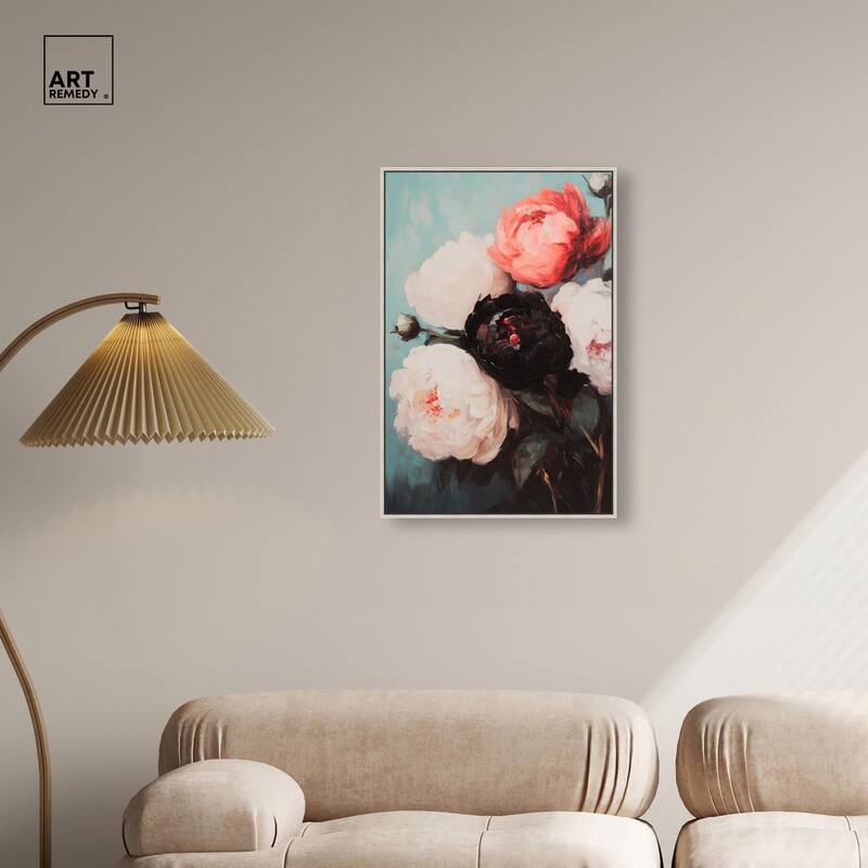 Three Shades of Peony I Canvas by Art Remedy